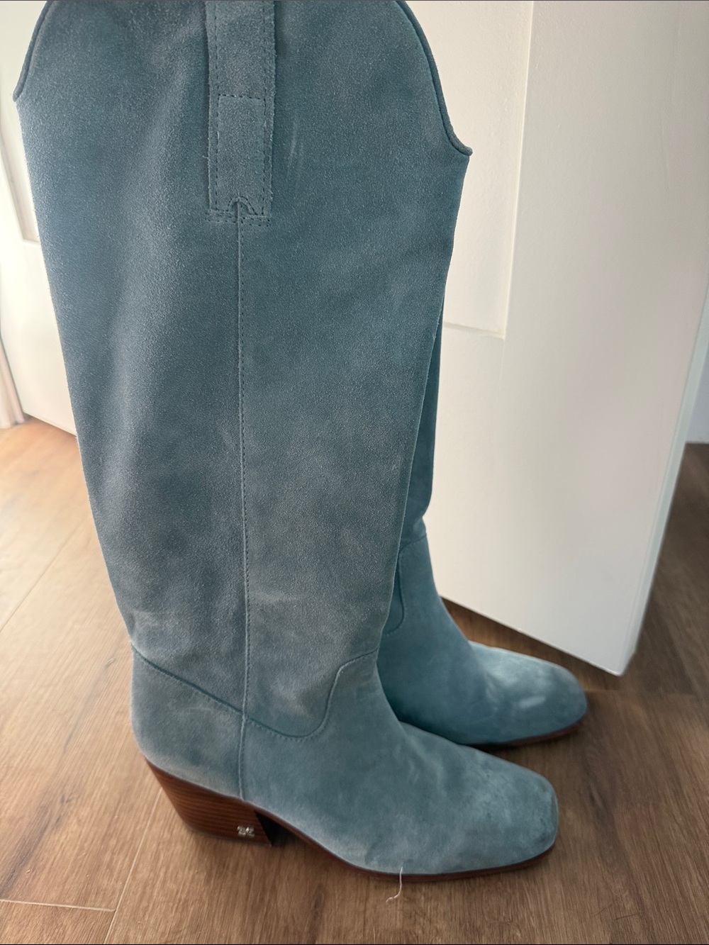 Sam Edelman Over-the-Knee Suede Boots in Teal